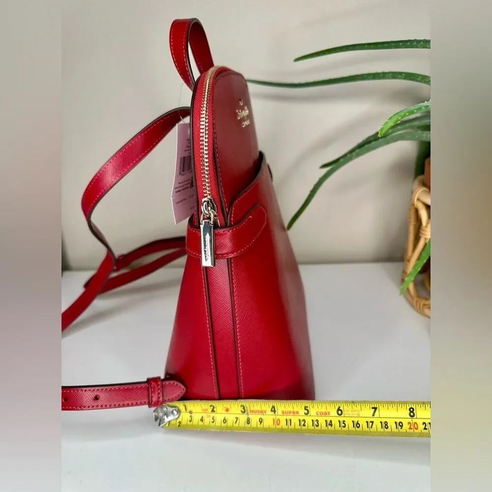 Kate Spade Staci Dome Backpack Red Currant Saffiano Leather Designer Bag NWT - Picture 11 of 11